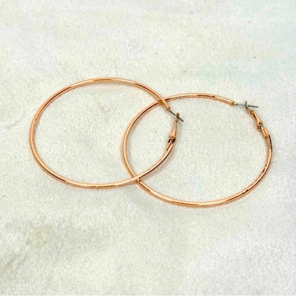 Rose gold hoop earrings
